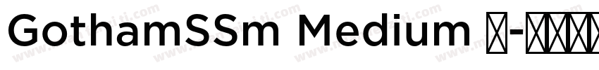 GothamSSm Medium 中字体转换